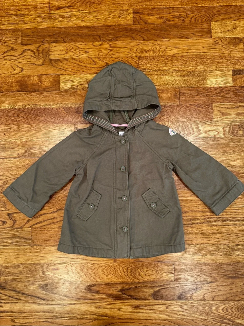 Baby Gap Hooded Olive Green Jacket - EC - Size 3T